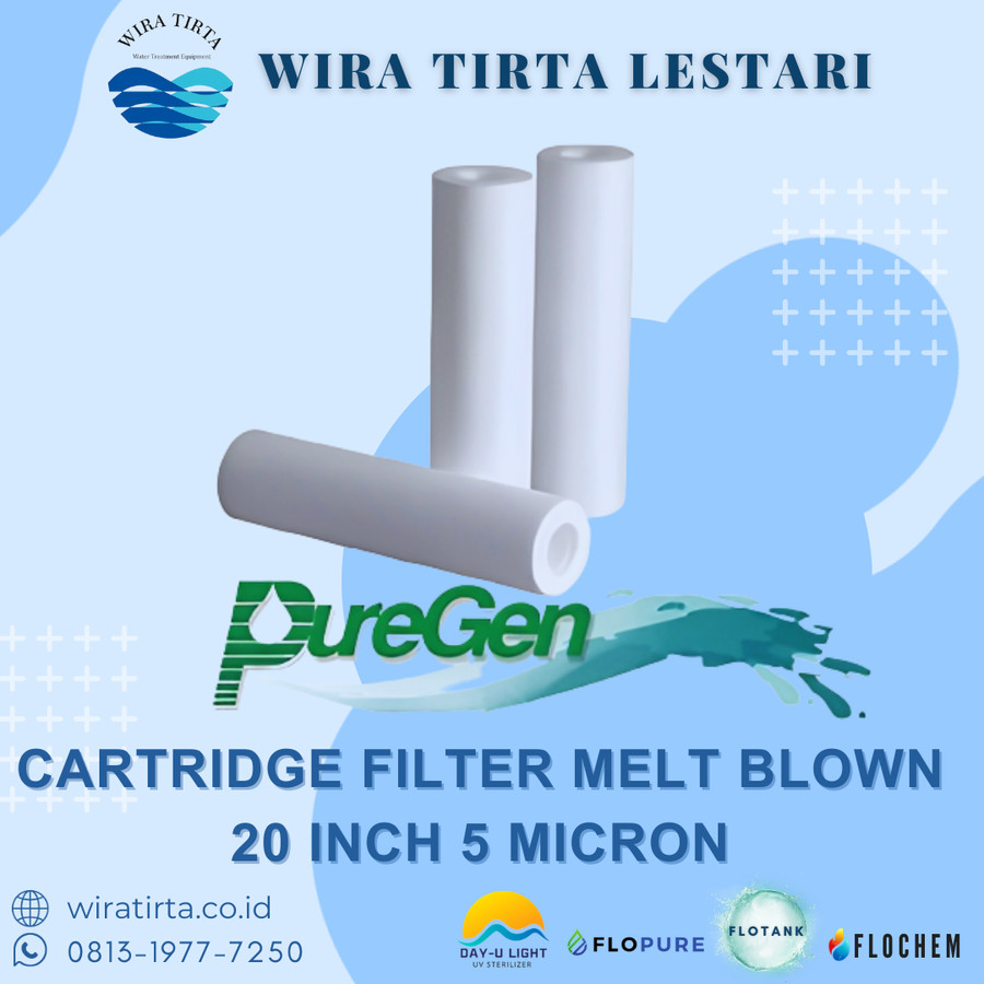 Cartridge Filter Melt Blown 20 inch 5 Micron / Puregen