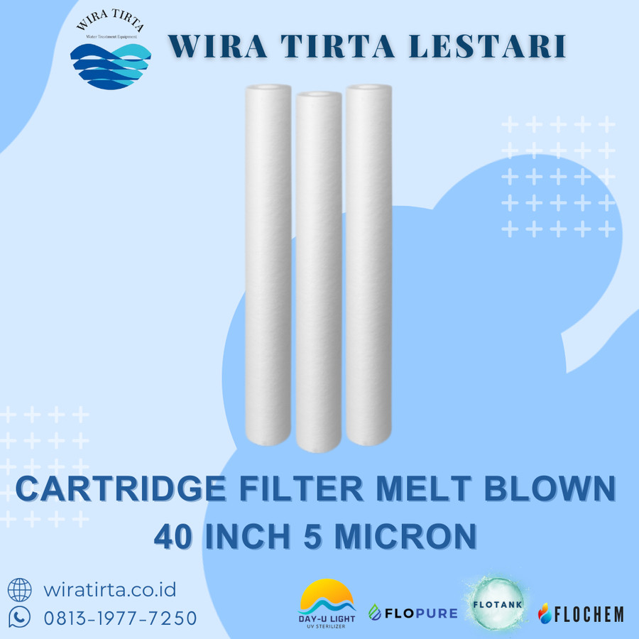 Cartridge Filter Melt Blown 40 inch 5 Micron / Puregen