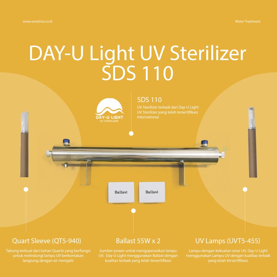 Lampu UV Sterilizer Day-U Light SDS-110 (24 GPM) 55 Watt