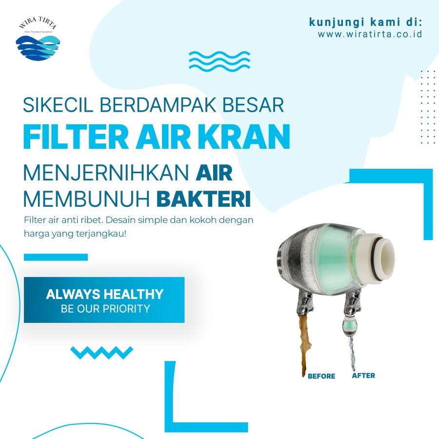 Water Purifier Filter Penyaring Kran Air kotor 